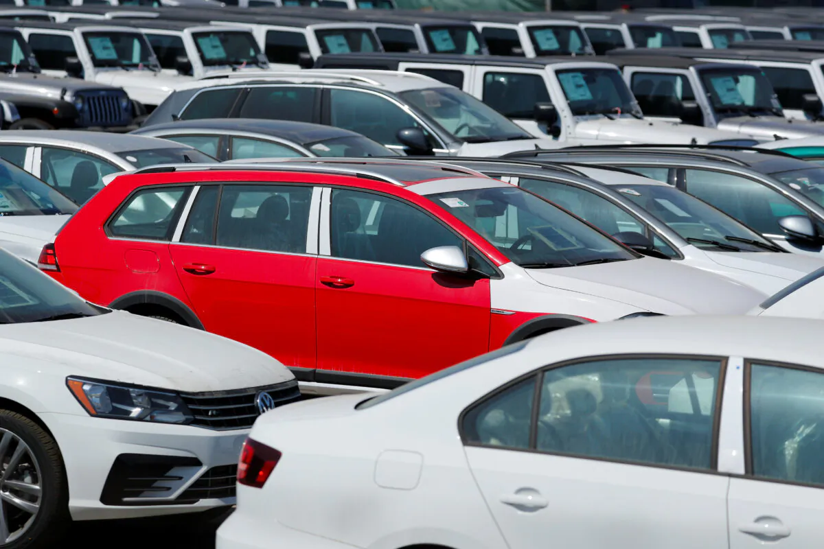 Volkswagen vehicles sit waiting for delivery in Chula Vista, Calif., U.S. June 27, 2018. (Mike Blake/Reuters)
