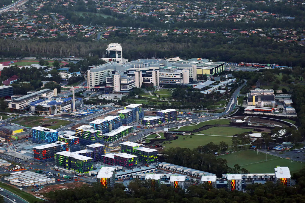 Construction continues on the Gold Coast 2018 Athletes Village on the campus of Griffith University in Gold Coast, Australia, on April 7, 2017. (Michael Heiman/Getty Images)