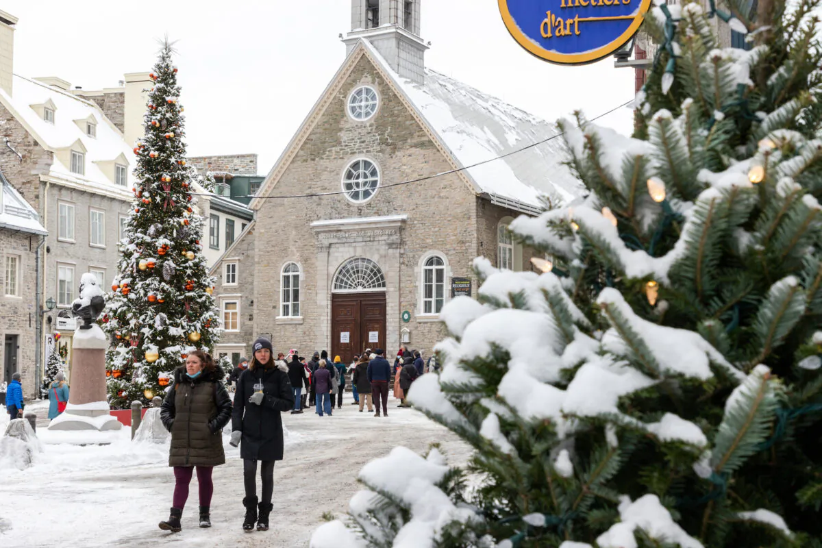 The square Place Royale at the heart of Quebec City’s Lower Town. (Dennis Lennox)