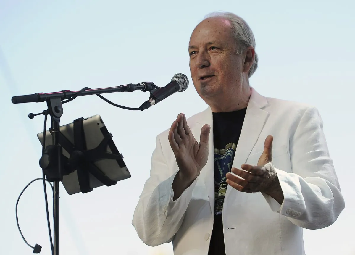 Michael Nesmith of The Monkees performs at the 2014 Stagecoach Music Festival in Indio, Calif., on April 27, 2014. (Chris Pizzello/Invision/AP, File)