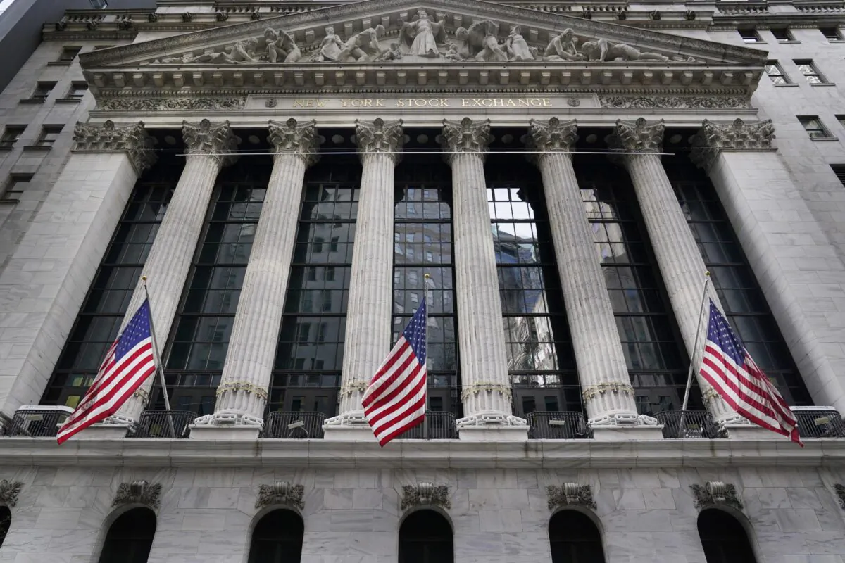 The New York Stock Exchange in New York on Nov. 23, 2020. (Seth Wenig/AP Photo)