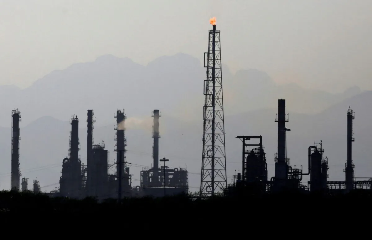 A general view shows Mexican state oil firm Pemex's Cadereyta refinery, in Cadereyta, on the outskirts of Monterrey, Mexico, on April 20, 2020. (Daniel Becerril/Reuters)