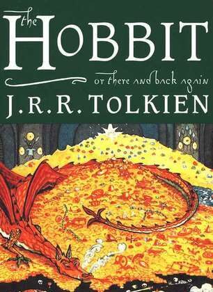 On the front cover of this edition of "The Hobbit," by J.R.R. Tolkien, is a watercolor illustration painted by the author himself.
