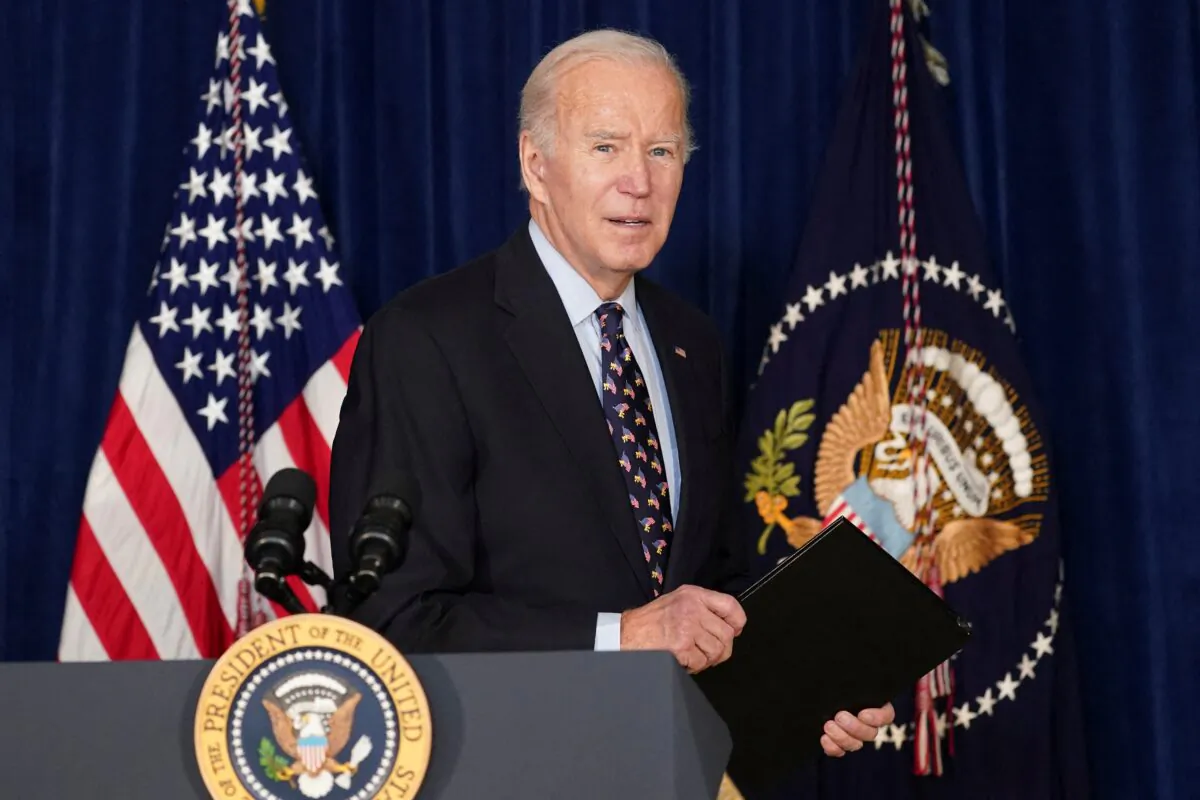 President Joe Biden in Wilmington, Del., on Dec. 11, 2021. (Kevin Lamarque/Reuters)