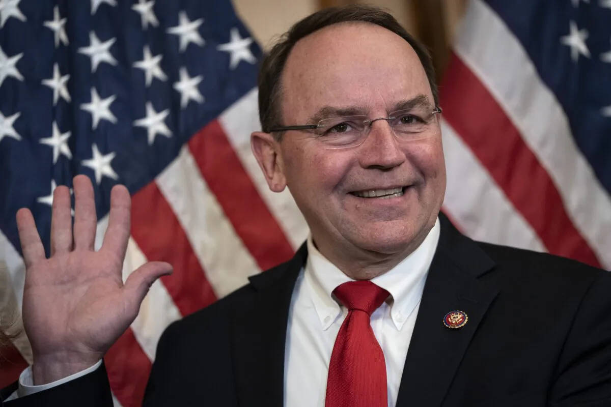 Rep. Tom Tiffany (R-Wis.), seen during his ceremonial swearing-in at the U.S. Capitol in Washington on May 19, 2020. (Drew Angerer/Getty Images)