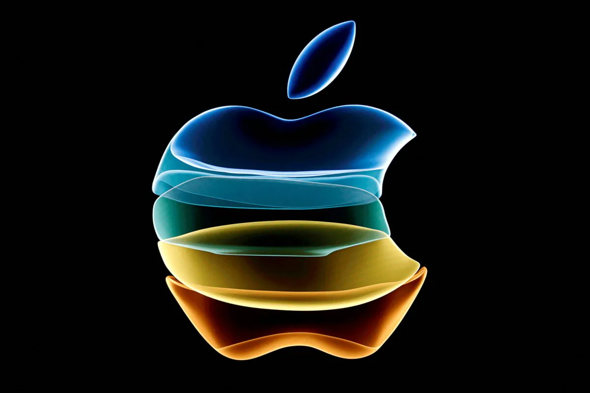 The Apple logo is displayed at an event at the company's headquarters in Cupertino, Calif., on Sept. 10, 2019. (Stephen Lam/Reuters)