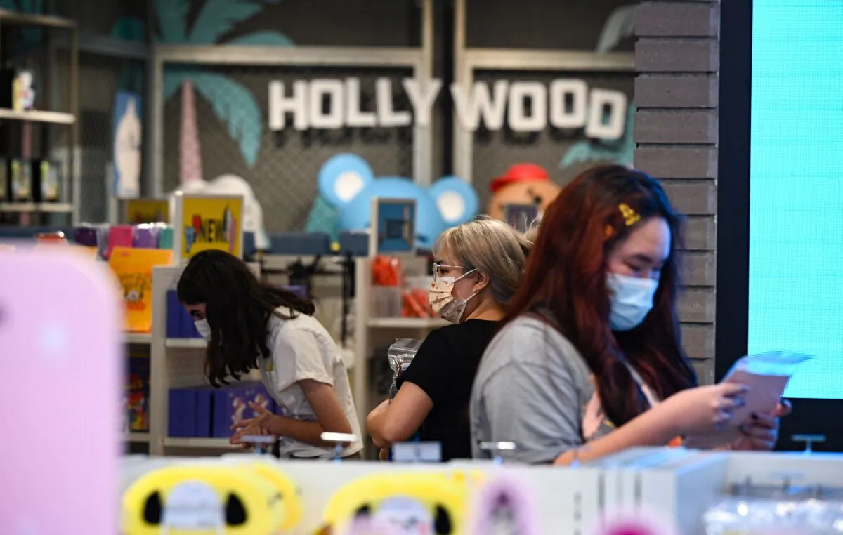People shop at a store in Hollywood, Calif., on July 19, 2021. (Robyn Beck/AFP via Getty Images)