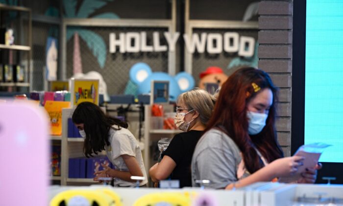 People shop at a store in Hollywood, Calif., on July 19, 2021. (Robyn Beck/AFP via Getty Images)