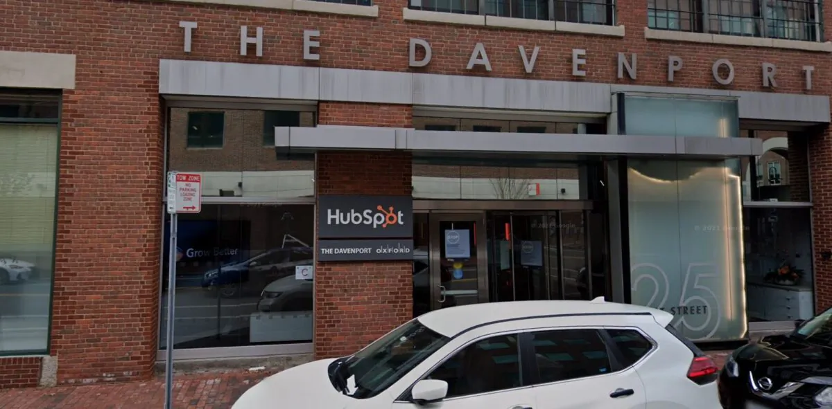 Massachusetts headquarter of U.S. software company HubSpot in Cambridge, Mass., in Nov. 2020. (Google Maps/Screenshot via The Epoch Times)