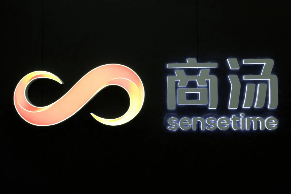 The logo of the artificial intelligence startup SenseTime is seen at its office in Hong Kong, China, on Aug. 18, 2021. (Tyrone Siu/Reuters)