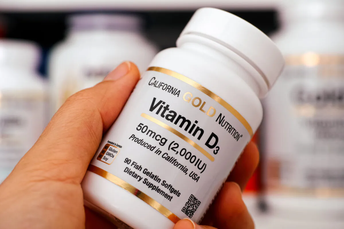 A file photo of a bottle of vitamin D3.  (Ekaterina_Minaeva/Shutterstock)