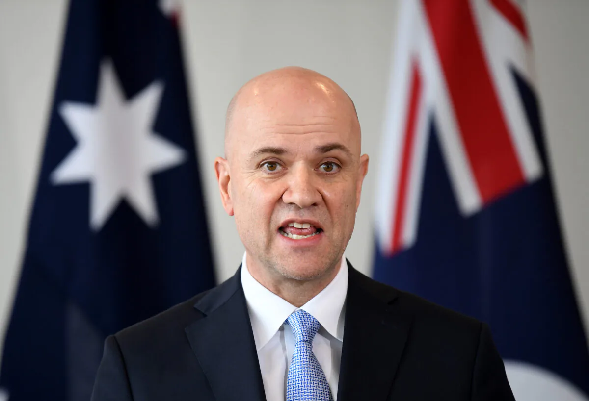 Queensland's newly appointed Chief Health Officer Dr. John Gerrard speaks during a press conference in Brisbane, Australia, on Dec. 13, 2021. (Dan Peled/Getty Images)