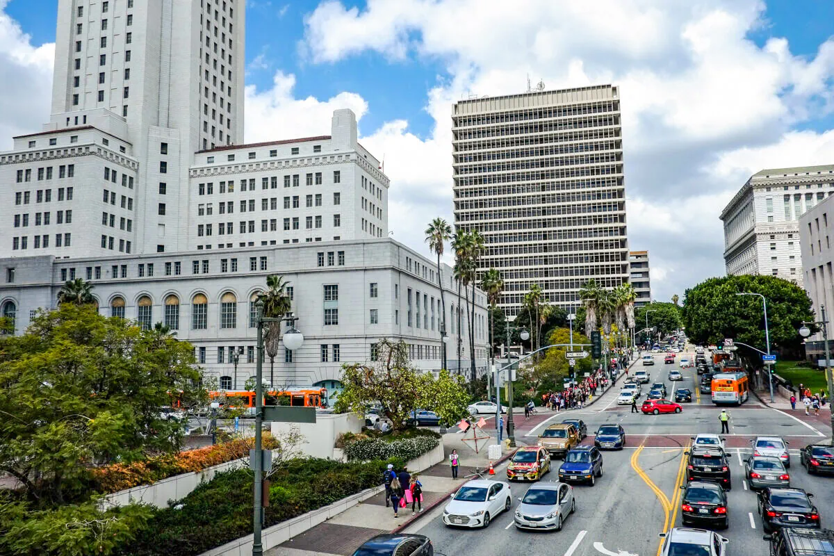 Los Angeles City Hall on March 24, 2018. (John Fredricks/The Epoch Times)
