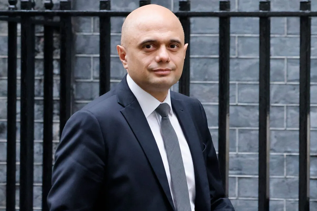 Britain's Health Secretary Sajid Javid leaves after a cabinet meeting in Downing Street in central London on Dec. 14, 2021. (Tolga Akmen /AFP via Getty Images)