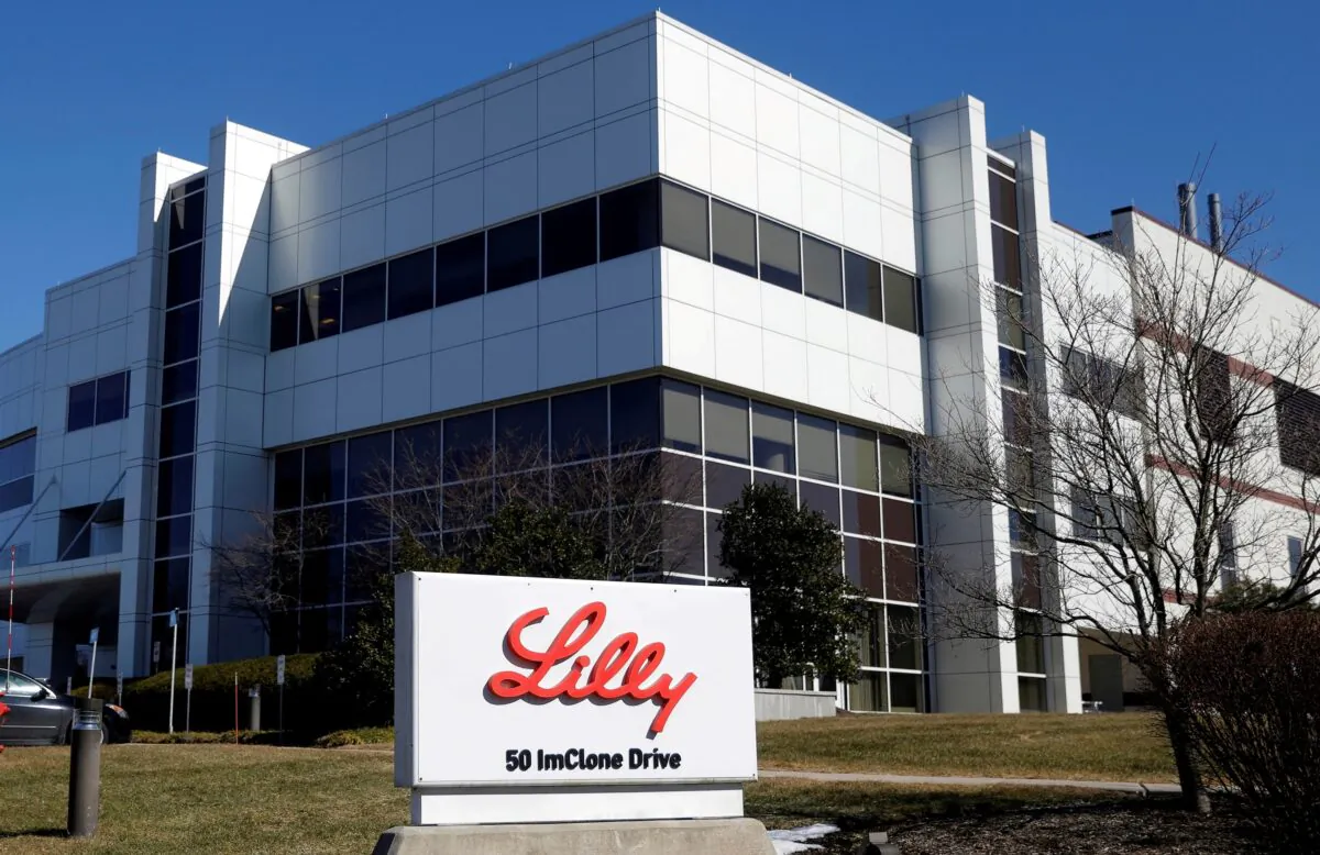 An Eli Lilly and Company pharmaceutical manufacturing plant is pictured at 50 ImClone Drive, in Branchburg, N.J., on March 5, 2021. (Mike Segar/Reuters)