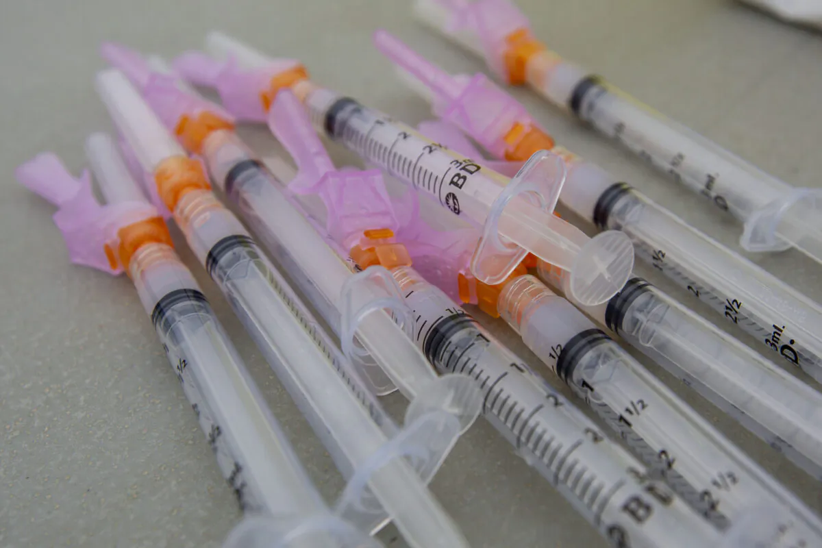 COVID-19 vaccine doses in the United Kingdom in a file photograph. (Oli Scarff/AFP via Getty Images)