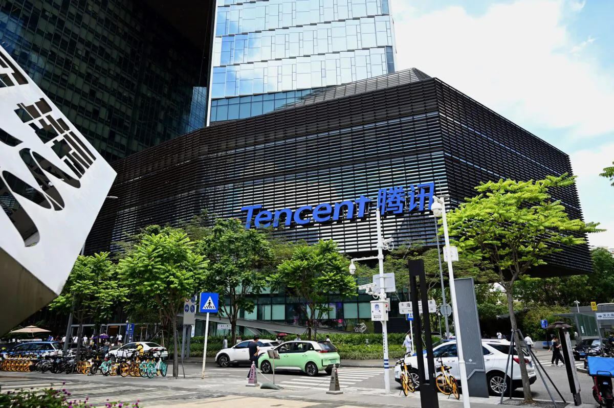 The Tencent headquarters in Shenzhen, in Guangdong Province, China, on May 26, 2021. (Noel Celis/AFP via Getty Images)