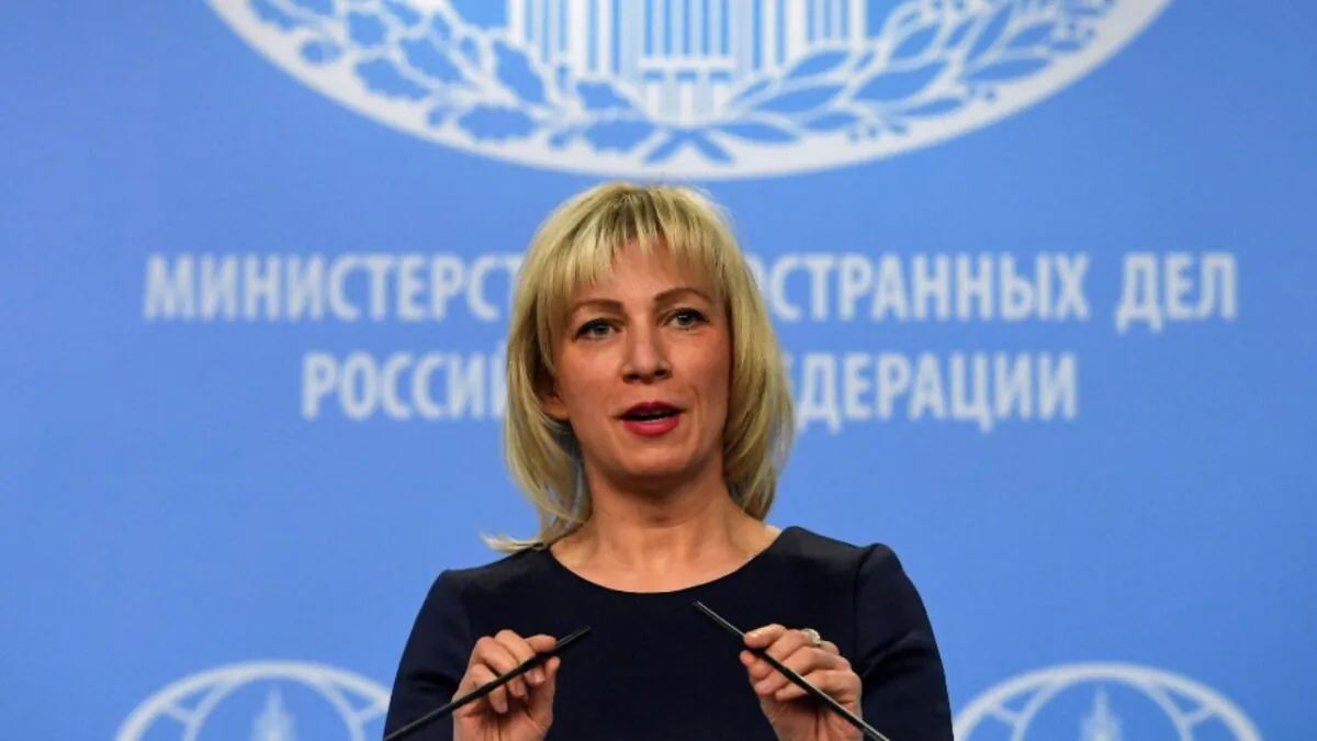 Russian Foreign Ministry spokeswoman Maria Zakharova speaks to the media in Moscow, on March 29, 2018. (Yuri Kadobnov /AFP via Getty Images)
