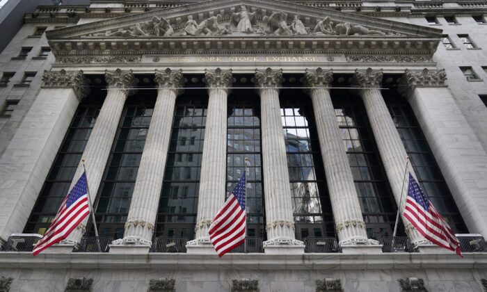 The New York Stock Exchange in New York on Nov. 23, 2020. (Seth Wenig/AP Photo)