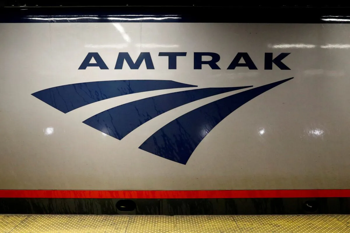 An Amtrak train is parked at the platform inside Penn Station in New York on July 7, 2017. (Brendan McDermid/Reuters)