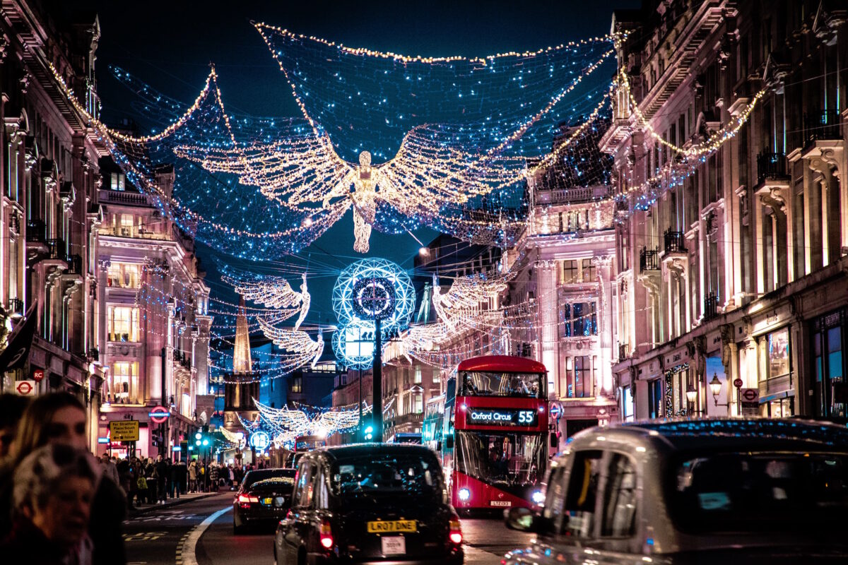 Christmas lights in London.  (Jamie Davies/Unsplash)