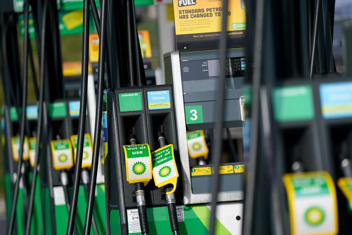 UK inflation has hit its highest level for more than a decade as supply chain disruption and record fuel prices have sent the cost of living soaring, according to official figures. (Jacob King/PA)