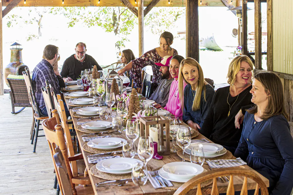 Kelly and Brad’s
group of friends
who helped make
The Local Farm to
Table a reality.
