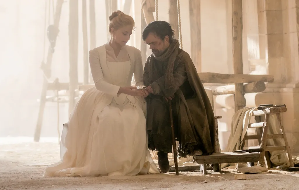 Roxanne (Haley Bennett) and Cyrano (Peter Dinklage), in “Cyrano.” (MGM/Bron Creative/Working Title Films) 