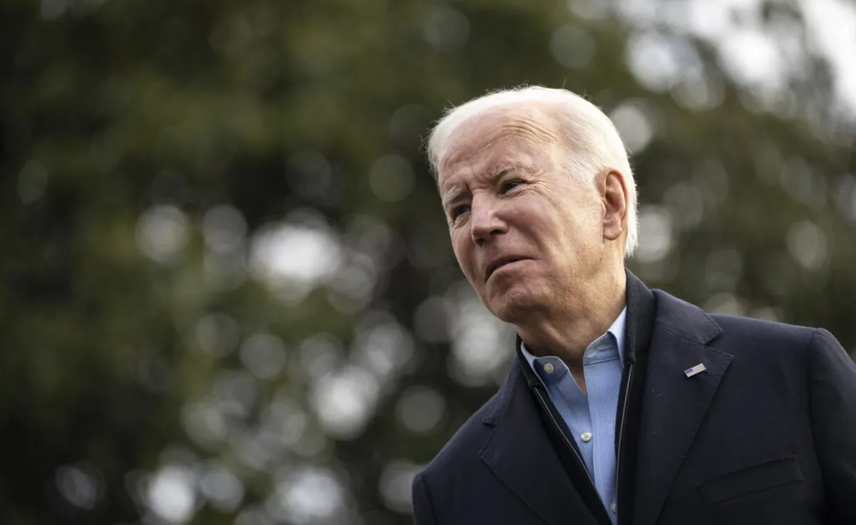 President Joe Biden is seen in Washington on Dec. 15, 2021. (Drew Angerer/Getty Images)