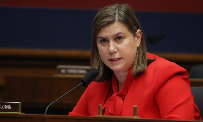 Rep. Elissa Slotkin (D-Mich.) is seen during a hearing in Washington in a file photograph. (Chip Somodevilla/Getty Images)