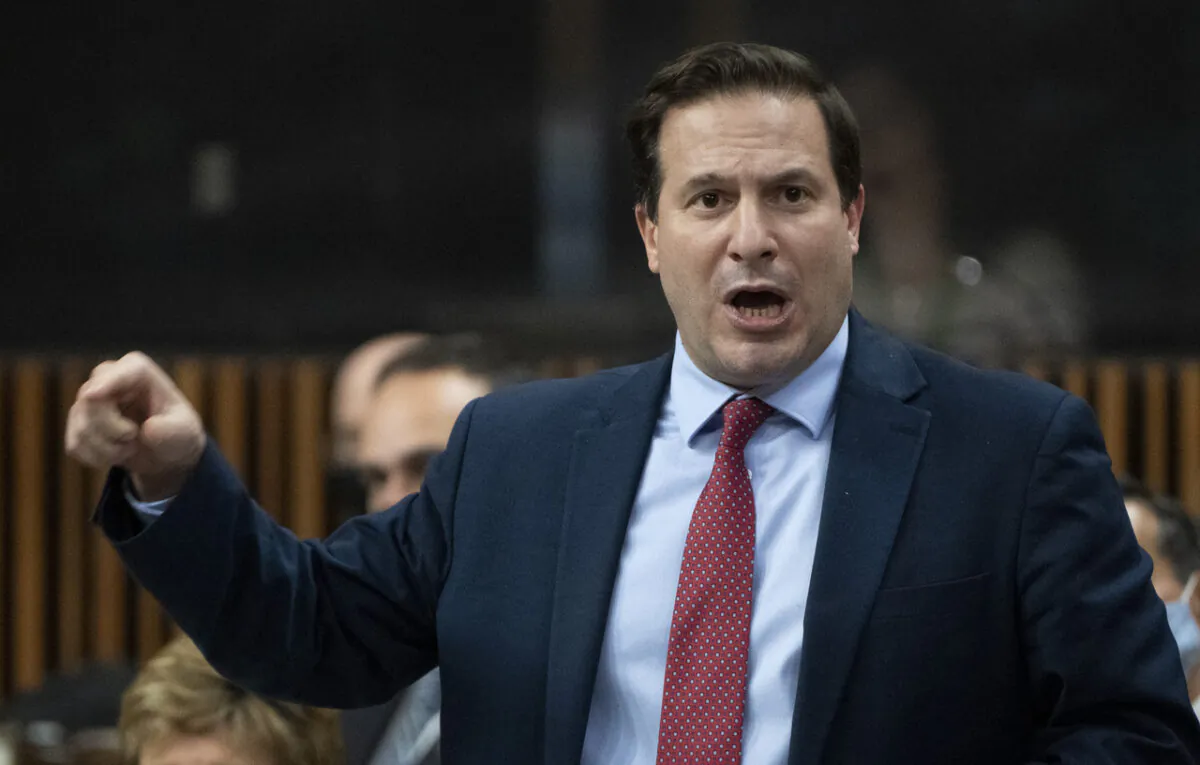 Public Safety Minister Marco Mendicino rises during Question Period in Ottawa on Dec. 9, 2021. (Adrian Wyld/The Canadian Press)