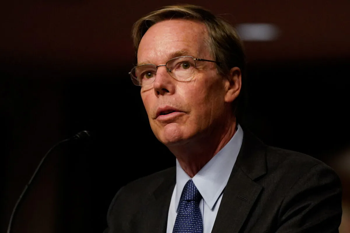 Former ambassador to NATO Nicholas Burns gives his opening statement during the Senate Foreign Relations Committee hearing on his nomination to be the U.S. Ambassador to China, on Capitol Hill in Washington on Oct. 20, 2021. (Elizabeth Frantz/Reuters)
