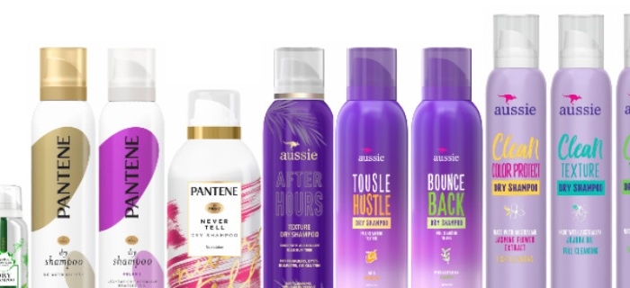Procter & Gamble's U.S. dry shampoo products included in the recall. (P&G)