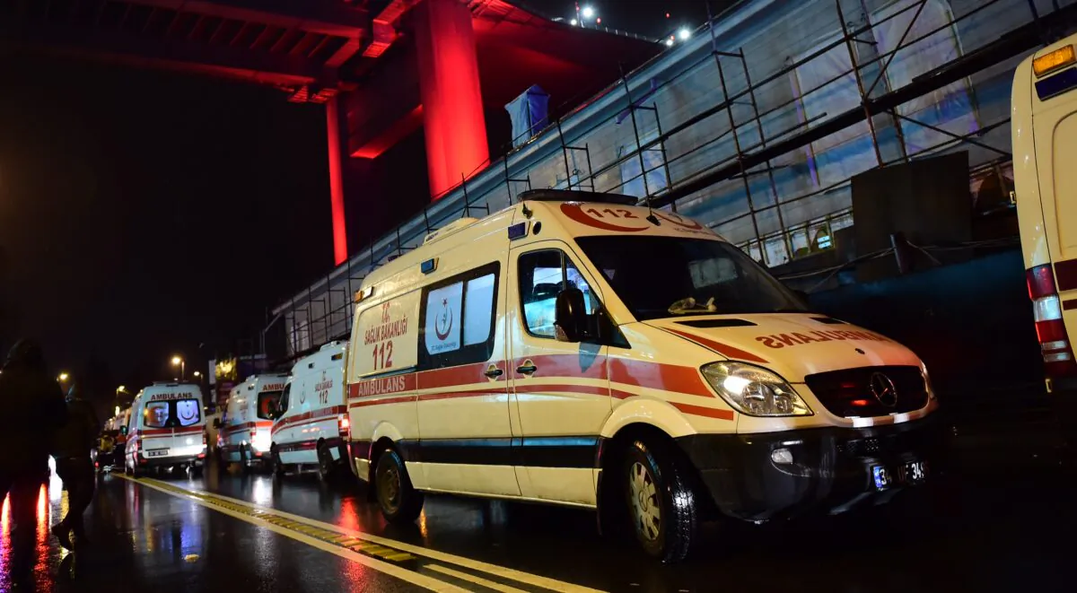 Ambulances are seen in Istanbul, Turkey, in a file photo. 
(Yasin Akgul/AFP via Getty Images)