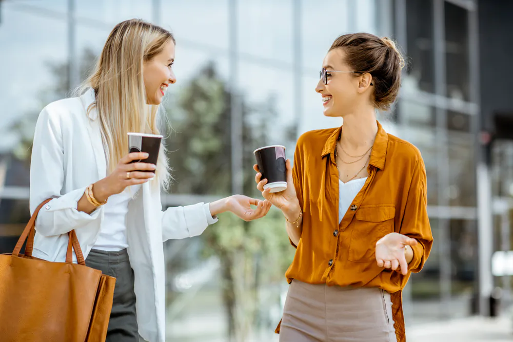 Chit-chat, better known as small talk, is a great way to connect with people. (RossHelen/Shutterstock)