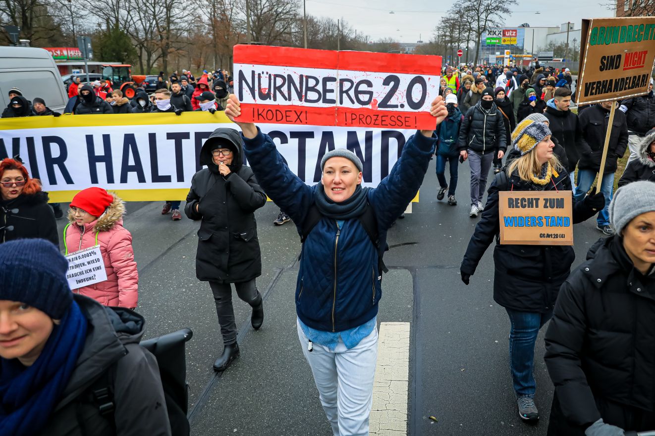 Thousands Protest in Germany Ahead of COVID-19 Measures Set to Go Into Affect Tuesday - Vimarsana News