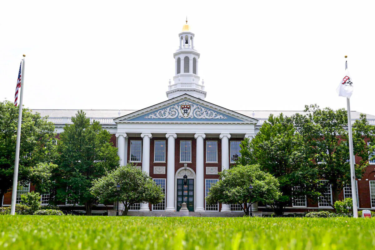 A view of the campus of Harvard Business School in Boston on July 8, 2020. (Maddie Meyer/Getty Images)