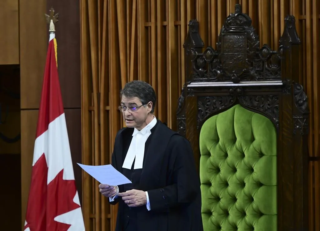 Speaker of the House of Commons Anthony Rota is in the House of Commons on Parliament Hill in Ottawa, June 21, 2021. (The Canadian Press/Sean Kilpatrick)
