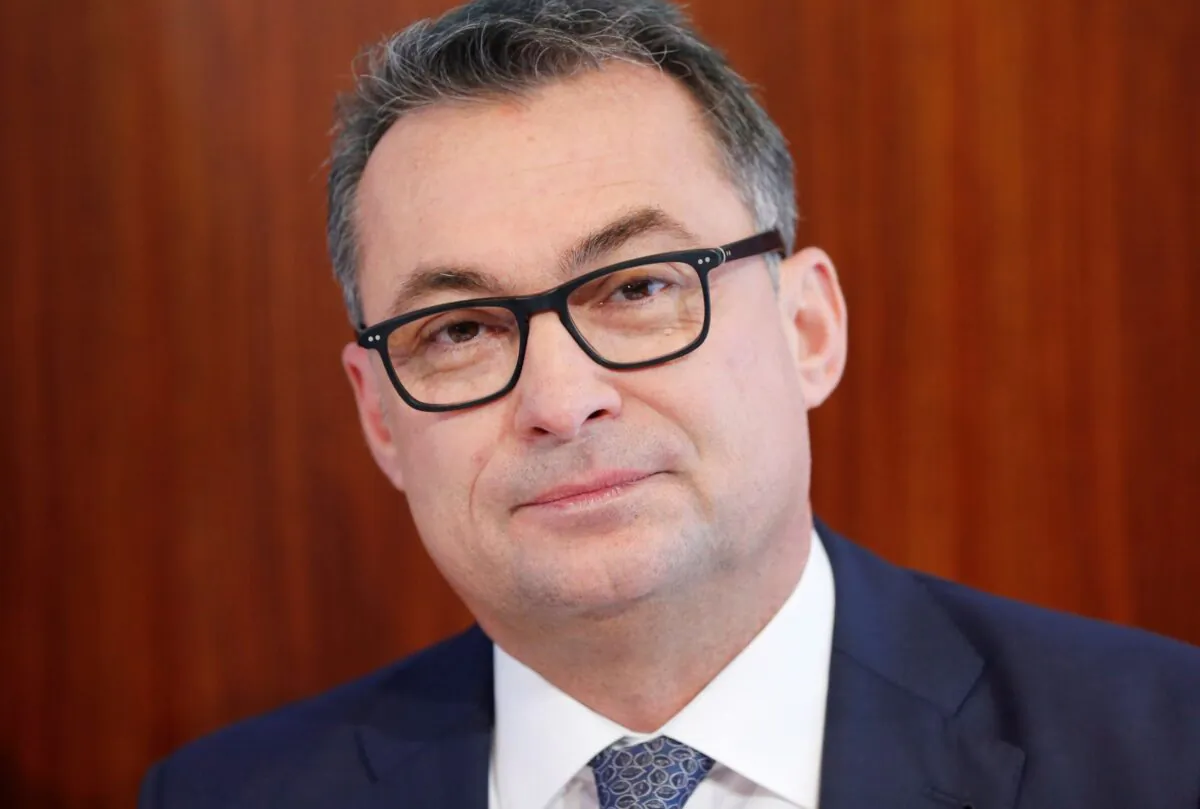 Then Bundesbank board member Joachim Nagel at the annual press conference in Frankfurt, Germany, on Feb. 24, 2016. (Michael Probst/AP Photo)