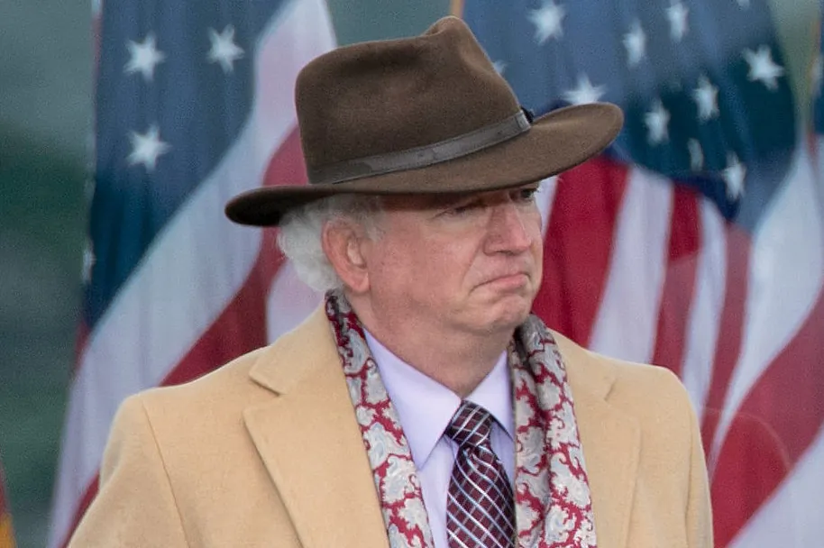 Professor John Eastman at the Ellipse, near the White House on Jan. 6, 2021. (Brendan Smialowski/AFP via Getty Images)