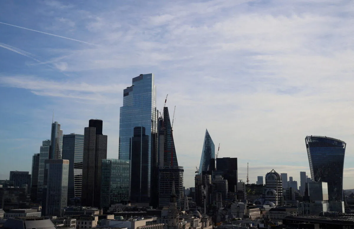 The City of London financial district is seen in London, Britain, on Oct. 22, 2021. (Hannah McKay/Reuters)