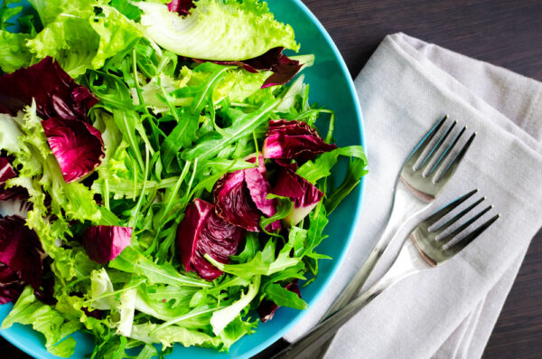 Fresh,Summer,Green,Salad,Mix,With,Salad,Lettuce,,Chicory,,Arugula