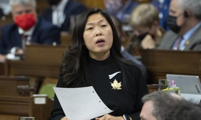 Economic Development Minister, International Trade Minister and Small Business and Export Promotion Minister Mary Ng rises during Question Period, December 6, 2021 in Ottawa. (The Canadian Press/Adrian Wyld)