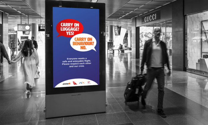 Australian airlines launch "No More Carry-On" campaign, obtained on Dec. 21, 2021. (JetStar)