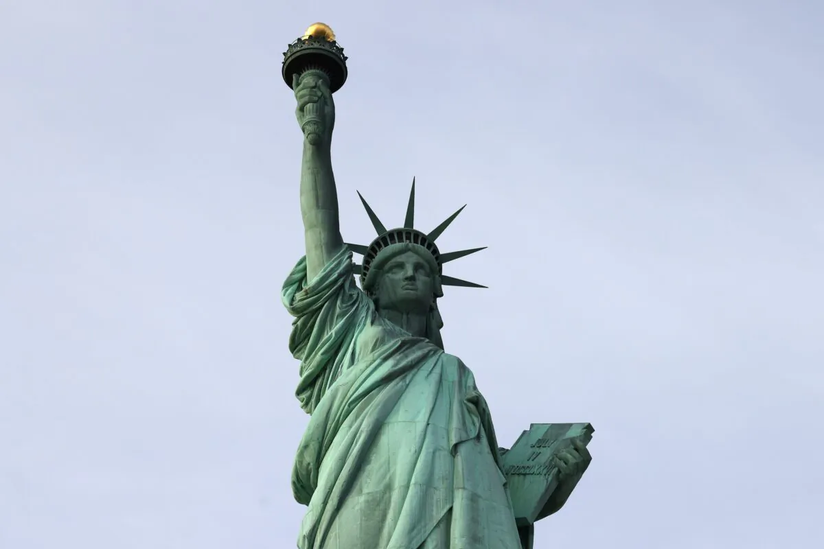 The Statue of Liberty is seen in New York on Dec. 5, 2021. (Patrick Smith/Getty Images)