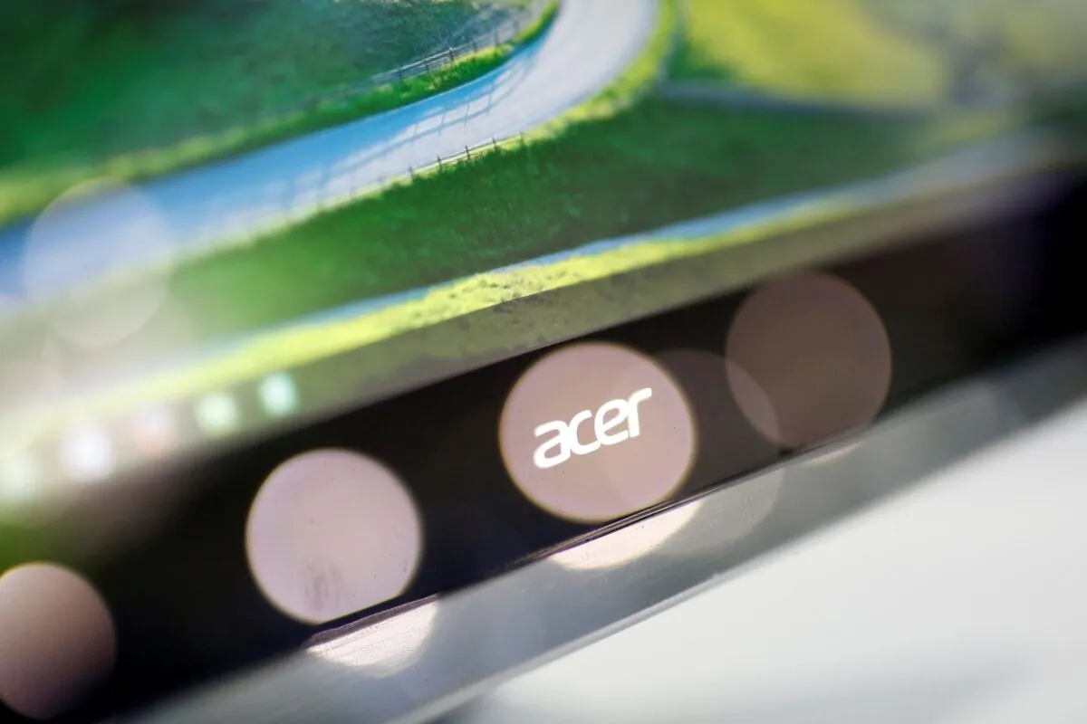 The logo of Taiwanese hardware manufacturer Acer is seen on its booth during the annual Computex computer exhibition in Taipei, Taiwan, on June 1, 2016. (Tyrone Siu/Reuters)