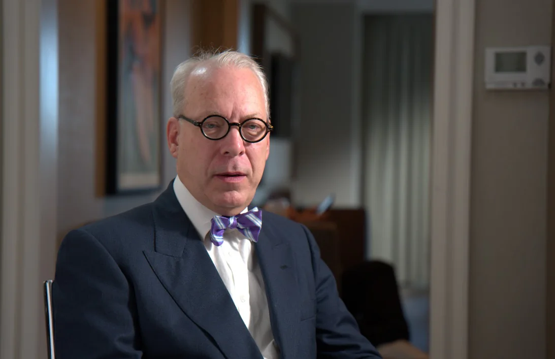 Jeffrey Tucker, founder of the Brownstone Institute, at its inaugural conference in Hartford, Conn., on Nov. 14. (Jack Wang/The Epoch Times)