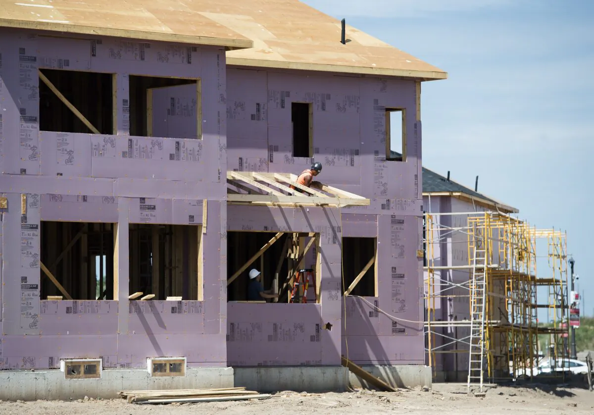 New homes being built in a housing development in Oakville, Ont., in this file photo. (The Canadian Press/Nathan Denette)