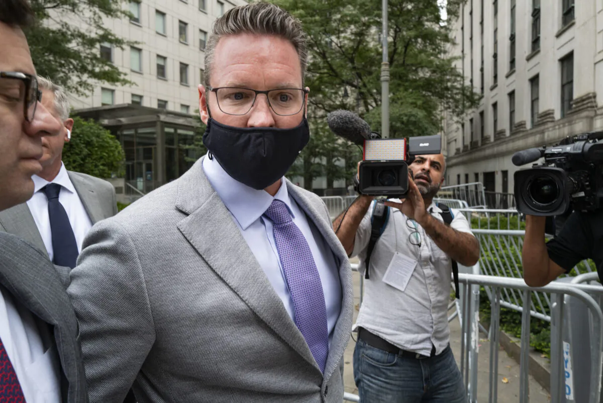 Nikola founder Trevor Milton leaves a federal courthouse in New York on July 29, 2021. (Craig Ruttle/AP Photo)