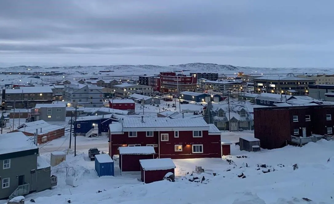 Downtown Iqaluit, Nunavut, is shown, Nov. 24, 2020. (The Canadian Press/Emma Tranter)